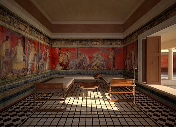 The Dining Room In A Roman House.