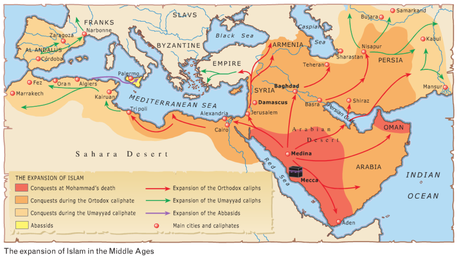 Expansion Del Islam En La Edad Media Map Al Andalus History Images