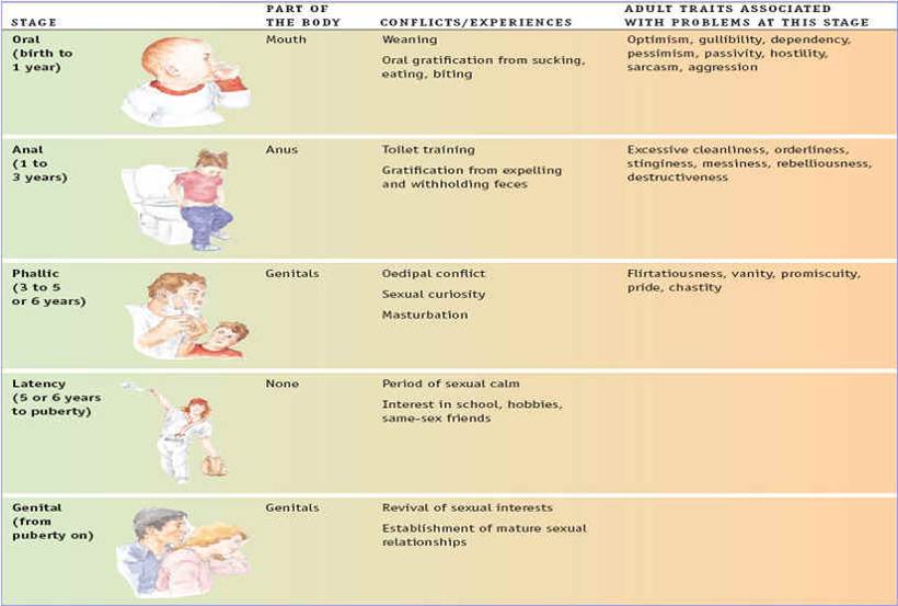 freud developmental chart