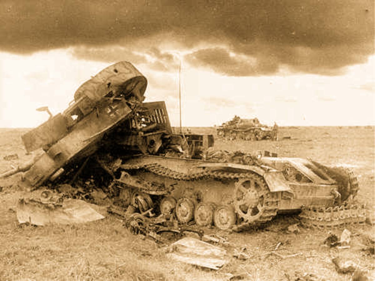 Курская битва подбитый танк