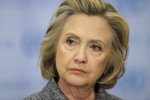 Hillary Rodham Clinton speaks to the reporters at United Nations headquarters, Tuesday, March 10, 2015.  Clinton conceded that she should have used a government email to conduct business as secretary of state, saying her decision was simply a matter of "convenience." (AP Photo/Seth Wenig)