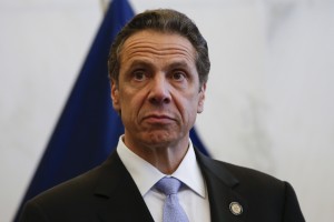 New York Governor M. Cuomo stands during a news conference following a bi-state meeting on regional security and preparedness in New York