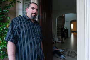 Gabriel Khanlian at his house in Porter Ranch, Calif., on Tuesday, February 16, 2016.  The 39-year old Porter Ranch resident says his children have had several bloody noses, stomachaches and burning eye since the gas leak started. (Heidi de Marco/KHN)