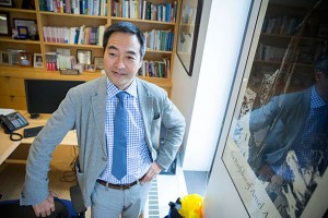 HSPH Prof. Ichiro Kawachi studies inequality in health inside the Kresge building at the Harvard School of Public Health at Harvard University. Kris Snibbe/Harvard Staff Photographer