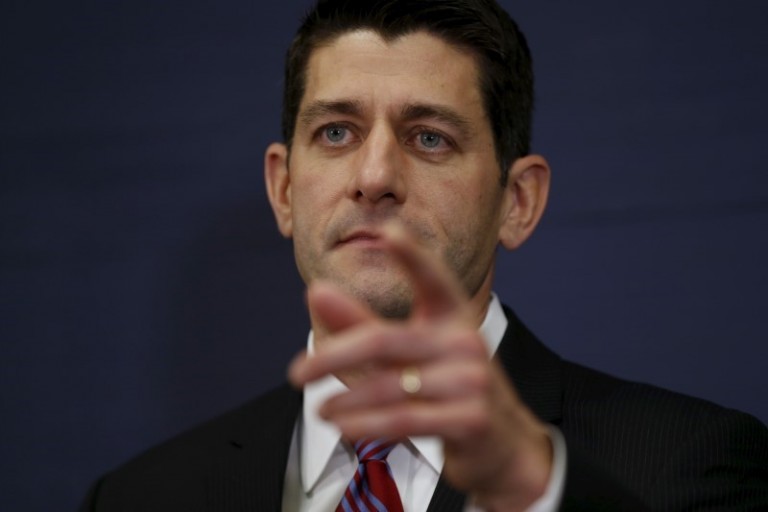 Ryan holds a news conference after a Republican House caucus meeting at the U.S. Capitol in Washington