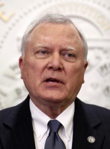 Georgia Governor Deal speaks to the media at the State Capitol in Atlanta