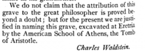 Aristotle's Tomb Found! Wait, Again? Slow Down. 21 ATomb08