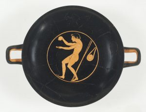 A Guide to the Ancient Olympics 35 Wine Cup with an Athlete Applying Oil