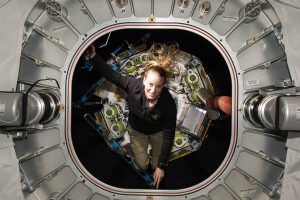 Inspecting the Space Station's Expandable Habitat 10 beam12