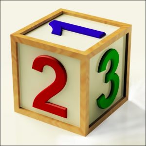 Kids Number Block As Symbol For Numeracy Or Counting