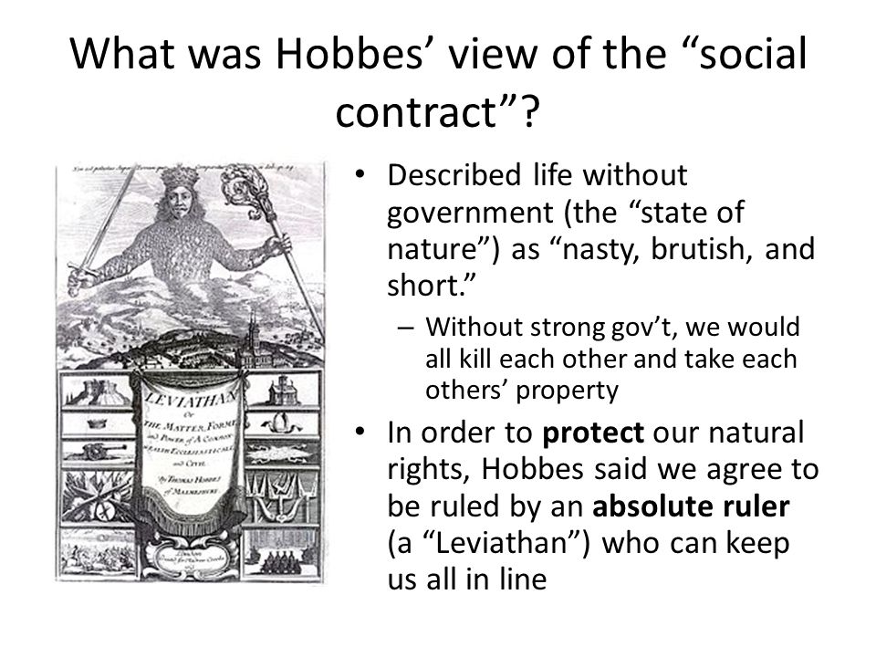 Social contract theory thomas hobbes