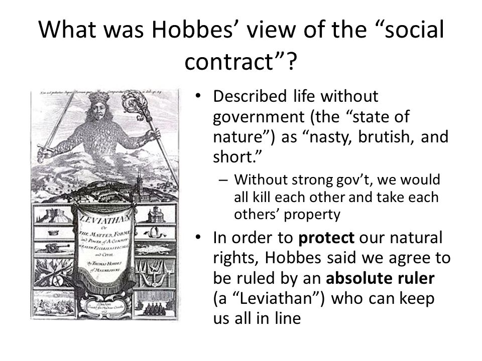 thomas hobbes view on social contract