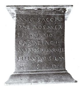 Goddesses in Celtic Religion: Nature and Bounty 83 Inscription to Rosmerta engraved on the socle of a statue