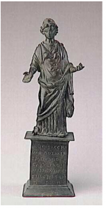 Goddesses in Celtic Religion: Nature and Bounty 84 Statuette in bronze of Rosmerta with inscription discovered in Champoulet