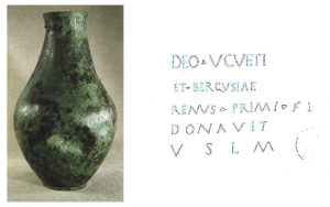 Goddesses in Celtic Religion: Nature and Bounty 118 The bronze vase with the inscription to Ucuetis and Bergusia, discovered in the ‘Monument of Ucuetis’ in Alise-Sainte-Reine