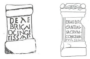 Goddesses in Celtic Religion: Nature and Bounty 121 Inscription to the Goddess Brigantia by a Celtic woman named Cingetissa discovered at Adel (Yorkshire)