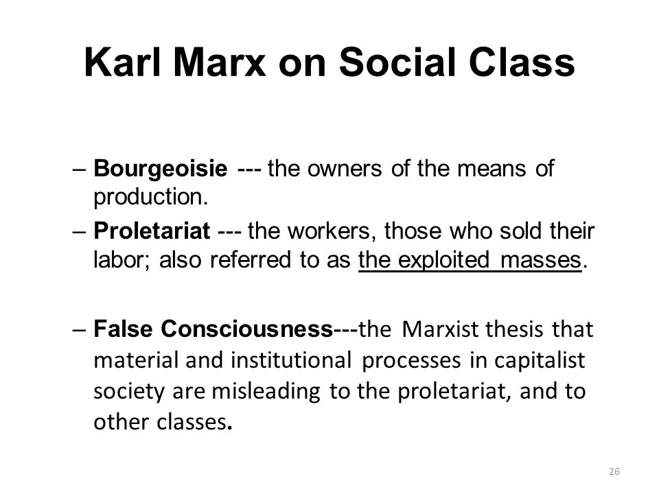 marx social stratification