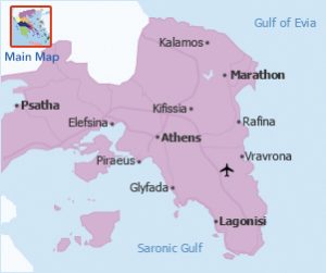 Attica Peninsula map