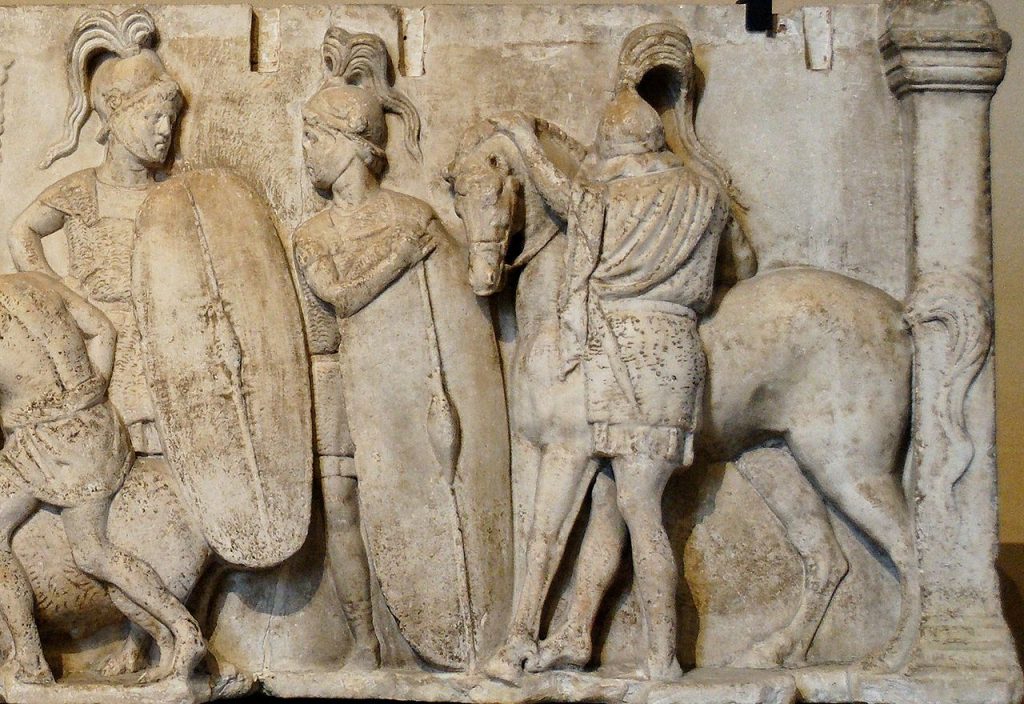 Two Roman Infantrymen and a Cavalryman, second century BCE