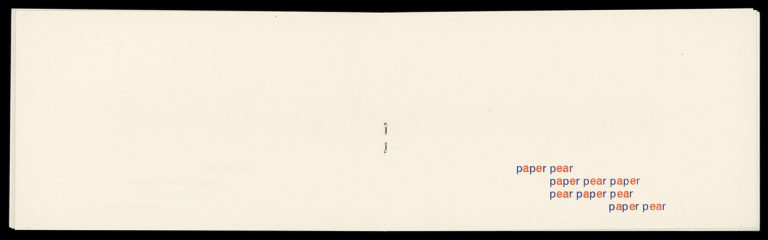 6 SMALL PEARS FOR EUGEN GOMRINGER / IAN HAMILTON FINLAY