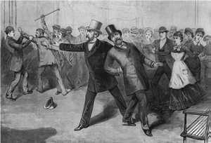 American Politics in the Gilded Age, 1870-1900 38 Garfield’s shooting and the subsequent capture of the assassin, Charles Guiteau, are depicted in this illustration for a newspaper of the day. The president clung to life for another two months after the assassination.