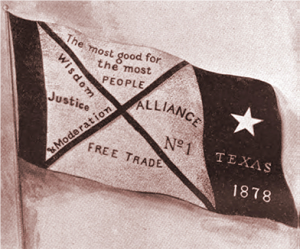 American Politics in the Gilded Age, 1870-1900 42 The Farmers’ Alliance flag displays the motto: “The most good for the most PEOPLE,” clearly a sentiment they hoped that others would believe.