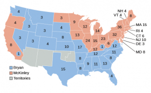 American Politics in the Gilded Age, 1870-1900 46 The electoral vote map of the 1896 election