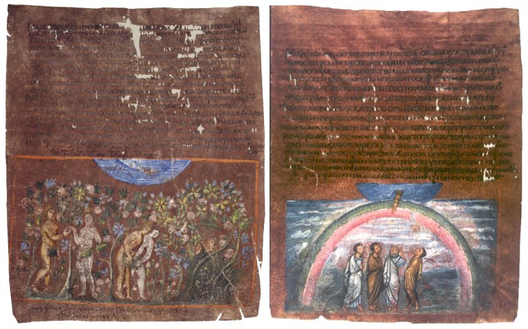 Cod. theol. gr. 31 (Faks.), fol. 1r: Wiener Genesis: Der S¸ndenfall