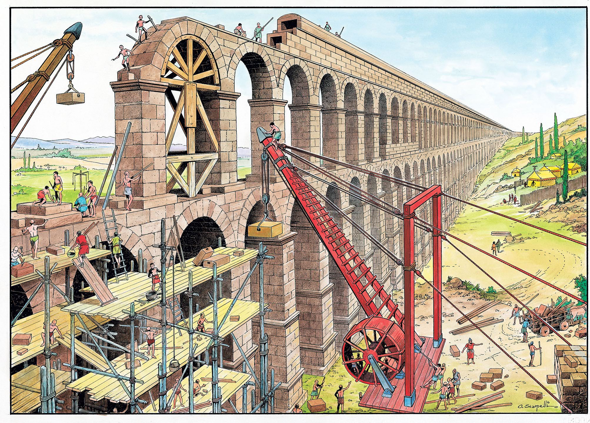 roman aqueduct diagram