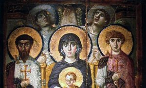 Virgin (Theotokos) and Child between Saints Theodore and George in Byzantine Art 130 011618-127-Virgin-Theotokos-Art-History-Byzantium-Byzantine