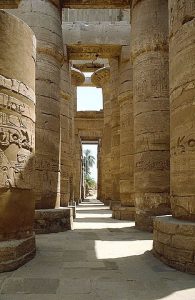 Shown here is the hypostyle hall of the Temple of Karnak.