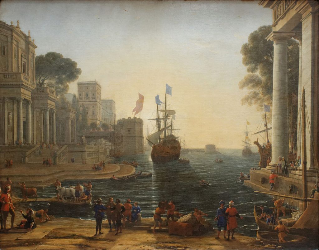 Odysseus returns Chryseis to her father (by Claude Lorrain, 1644)