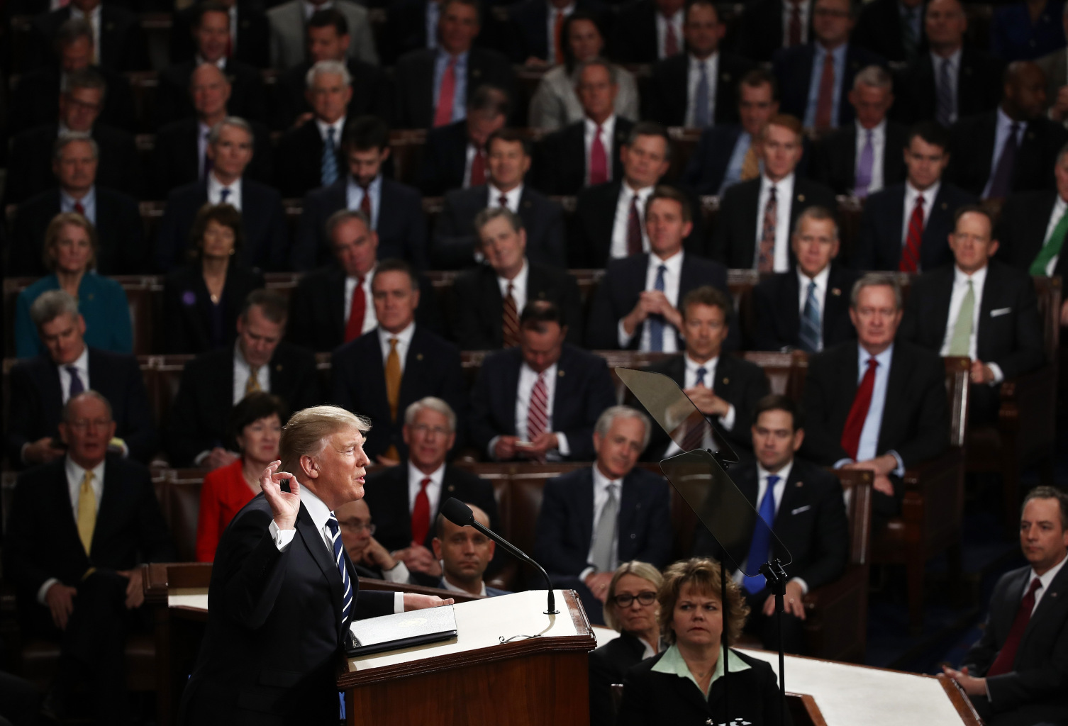 Donald Trump Delivers Address To Joint Session Of Congress