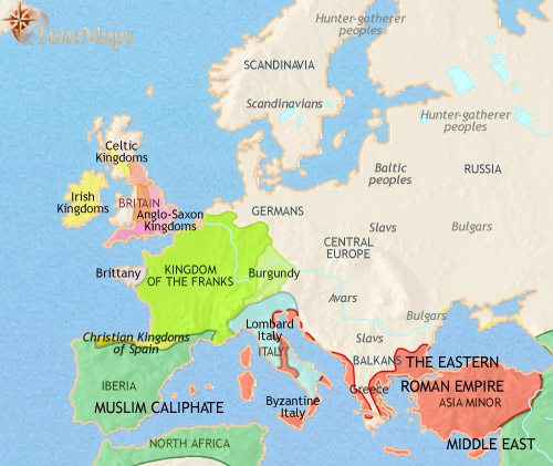 Medieval Europe Map Spain