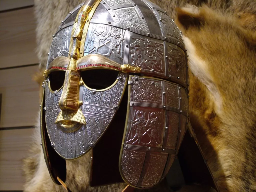 Replica of the helmet from the Viking Sutton Hoo ship-burial
