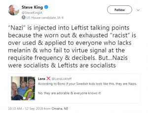 Rep. Steve King Quotes White Supremacist Comparing ‘Leftists’ to Nazis