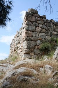 Ancient City Walls and Barriers: Defense, Power, and Symbolism 5 Detail of the 'Cyclopean' walls of the south tower of Mycenaean Tiryns