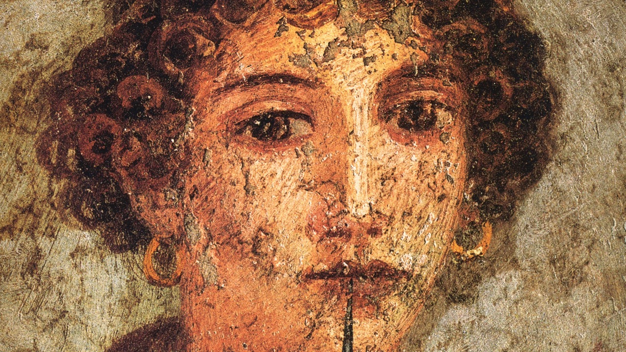 ancient greek woman painting