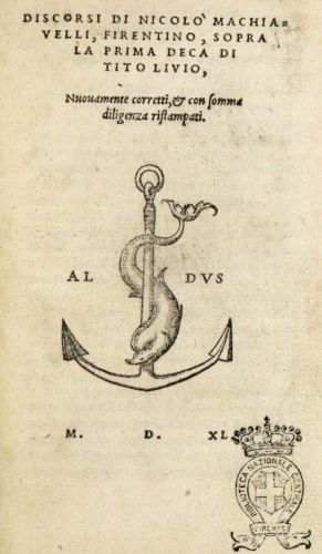 Title page of the 1540 edition of Discourses on Livy
