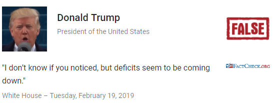 Trump Disinformation on Deficits