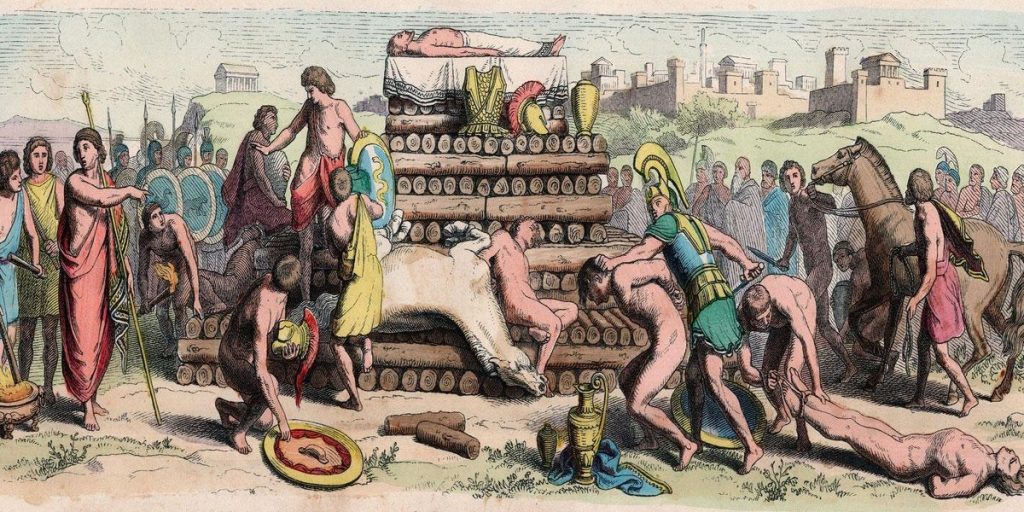 Why did early human societies practice violent human sacrifice?