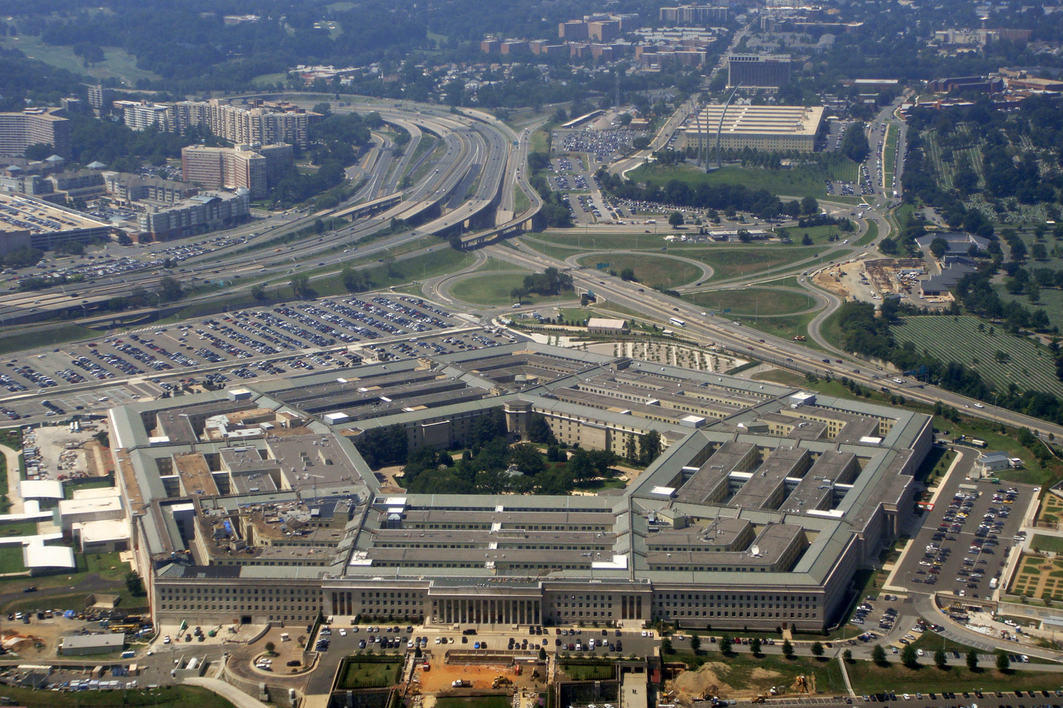 Aerial view of the Pentagon, Arlington, VA