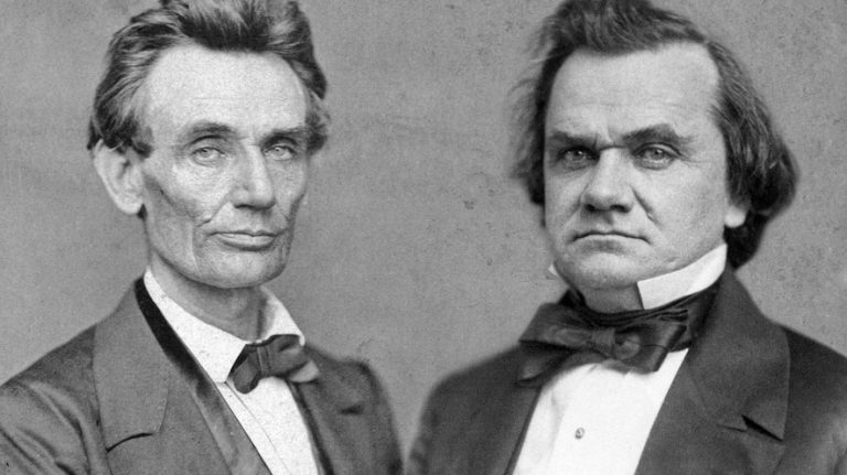 101319-02-History-Abraham-Lincoln-Stephen-Douglas-Debate-Politics
