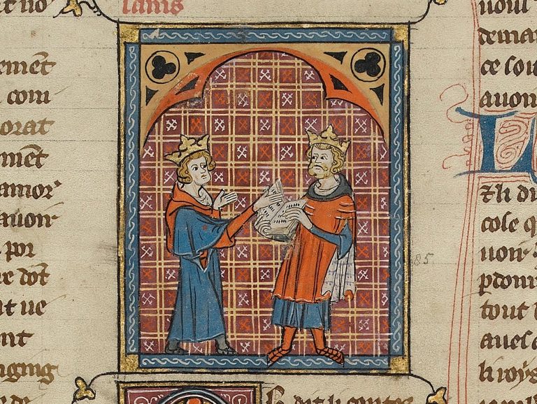 King Mark Taking an Oath before King Arthur