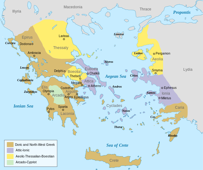 dorian civilization map