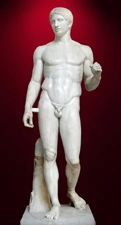 A well-preserved Roman period copy of the Doryphoros of Polykleitos