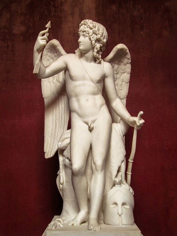 Image of Representation of Cupid, or Amour, servant of Venus, as a by  French School, (19th century)