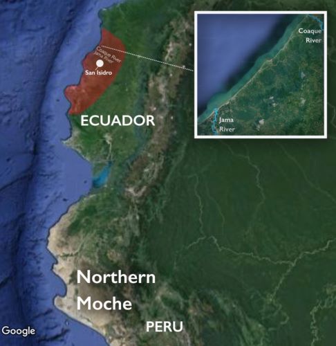 Jama-Coaque Ceramics from Ancient Ecuador 13 Map of the Jama-Coaque cultural region