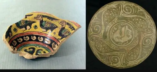 fragment of a bowl, 9th–10th century, earthenware; buff slip