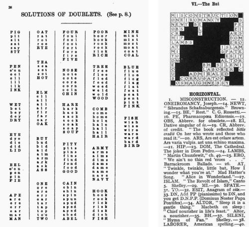 Beastly Clues: T S Eliot Torquemada and the Modernist Crossword